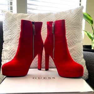Guess dark red Booties, Size 6 1/2